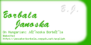 borbala janoska business card